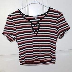 Striped Crop Tshirt